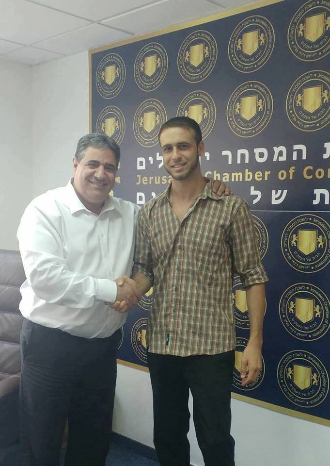 נשיא לשכת המסחר ירושלים מר דרור אטרי יחד עם אסף שטרן