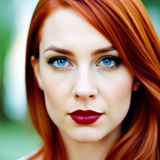 masterpiece, best quality,face of a lovely redhead lady with deep big blue eyes ,